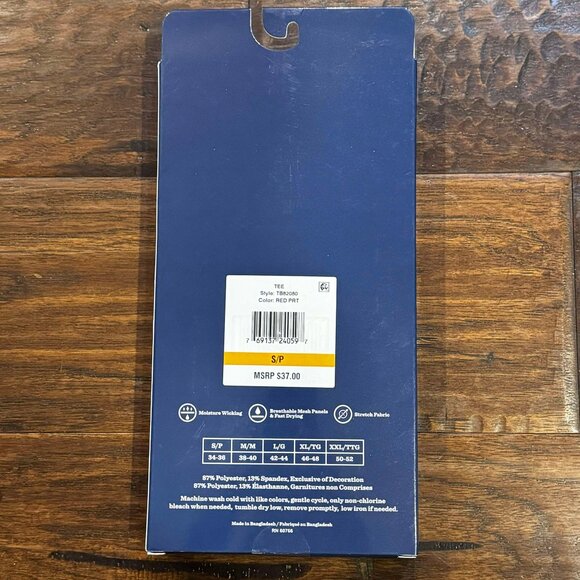 Tommy Bahama Mesh Tech Crew Neck T-Shirts Size S $37 Red Tropic Print - Picture 6 of 7